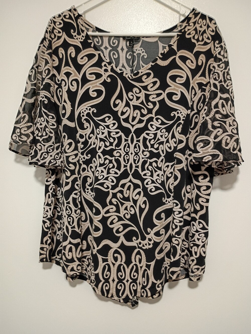Sami & Jo Womens Size XL Short Sleeve Stretchy Shirt